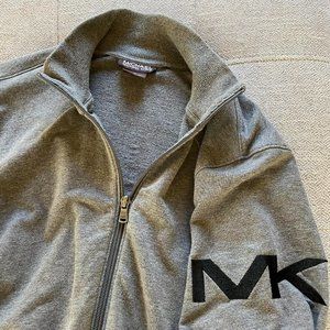 Michael Kors heather gray full zip sweater
